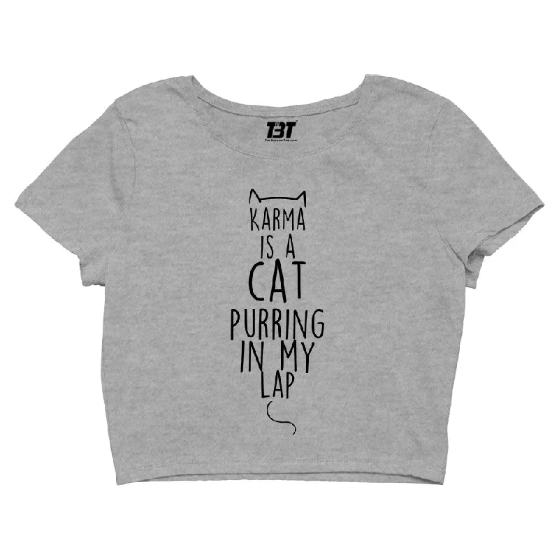 Super Sale Taylor Swift Crop Top - Karma Is A Cat