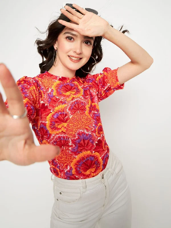 Amazing Deals Cotton Stretchable Puff Sleeve Top