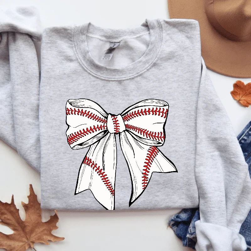 Discount Deals Baseball Bow Sweatshirt