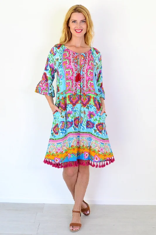 Year-End Clearance Varosha Dress Turquoise Dress