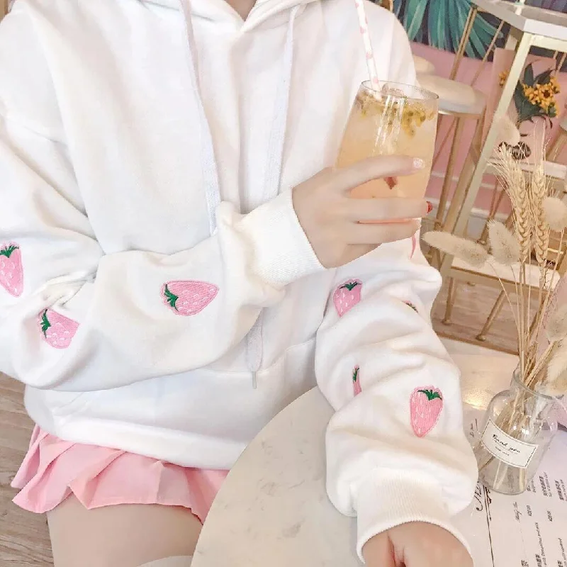 Extra Savings Strawberry Sleeve Hoodie AD10568