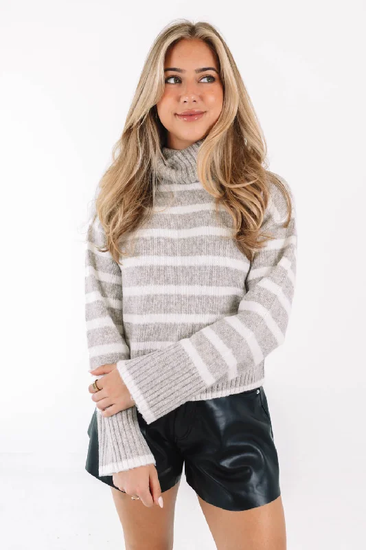 Weekend Savings Spectacular Z Supply Josephine Stripe Sweater - Heather Taupe