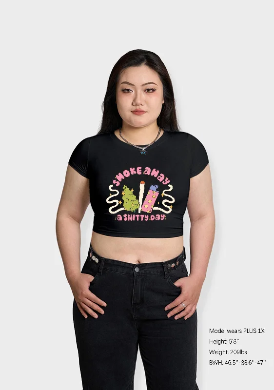 Markdowns Curvy Smoke Away A Shixxy Day Baby Tee