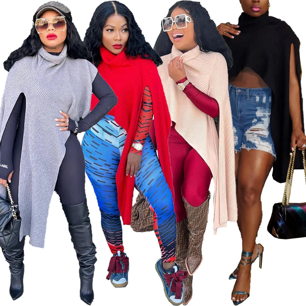 Weekend Savings Extravaganza Ladies Irregular Sweater Women Sweater Tops Sleeveless Loose Trendy Pullover Knitted Sweater with Turtleneck Weekend Savings Extravaganza Ladies Irregular Sweater Women Sweater Tops Sleeveless Loose Trendy Pullover Knitted Sweater with Turtleneck