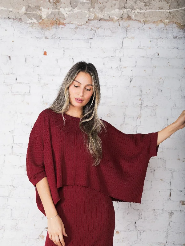 Time-Sensitive Maeva Batwing Top