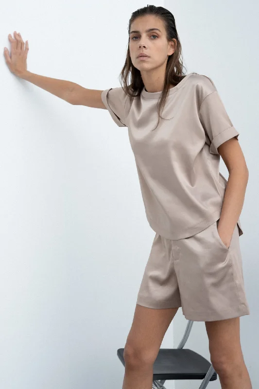 Weekend Offers That Sizzle Nude T-Shirt (Satin)