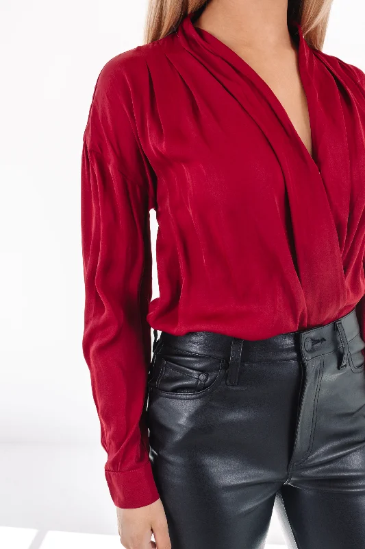 Extra Discounts Make A Decision Bodysuit - Burgundy