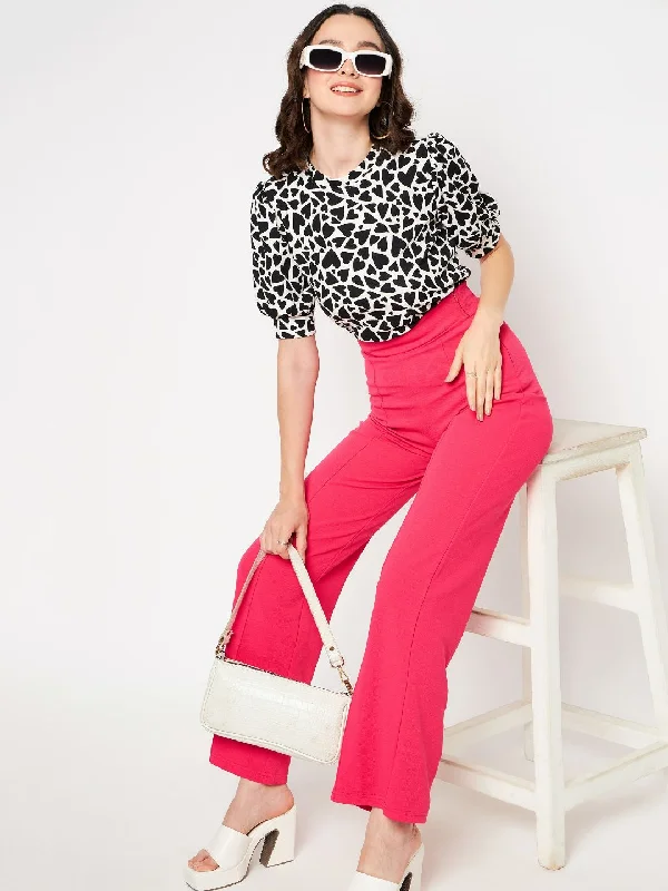 Weekend Shopping Extravaganza Cotton Stretchable Puff Sleeve Top