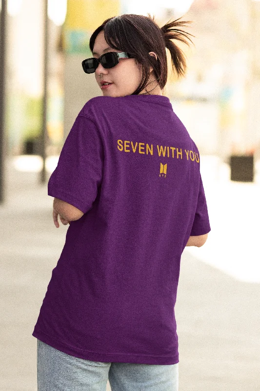 Blowout Deals Seven With You- Jimin (Double Sided Print):  BTS - Half Sleeve T-Shirts