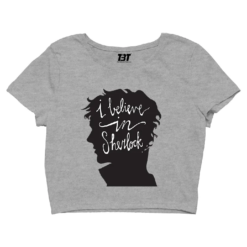 Quick Deals Sherlock Crop Top - I Believe In Sherlock