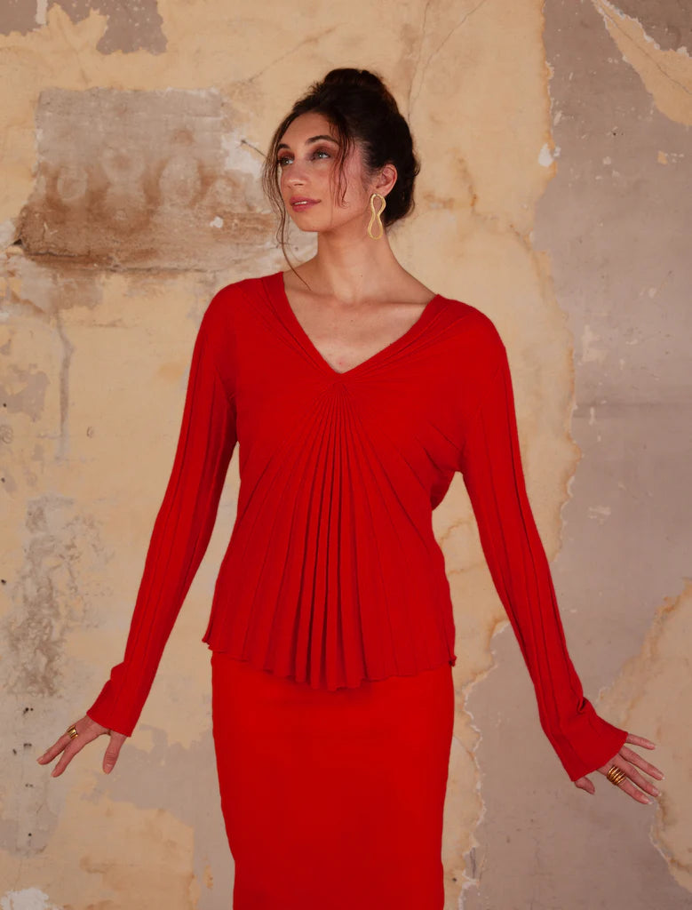 Quick Sale Red Colleen Top