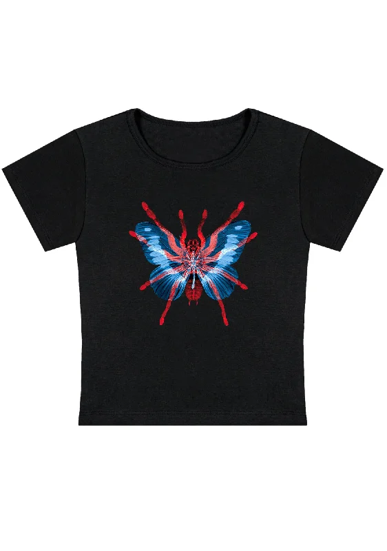 Loyalty Reward Red Blue Spider Fly Y2K Baby Tee