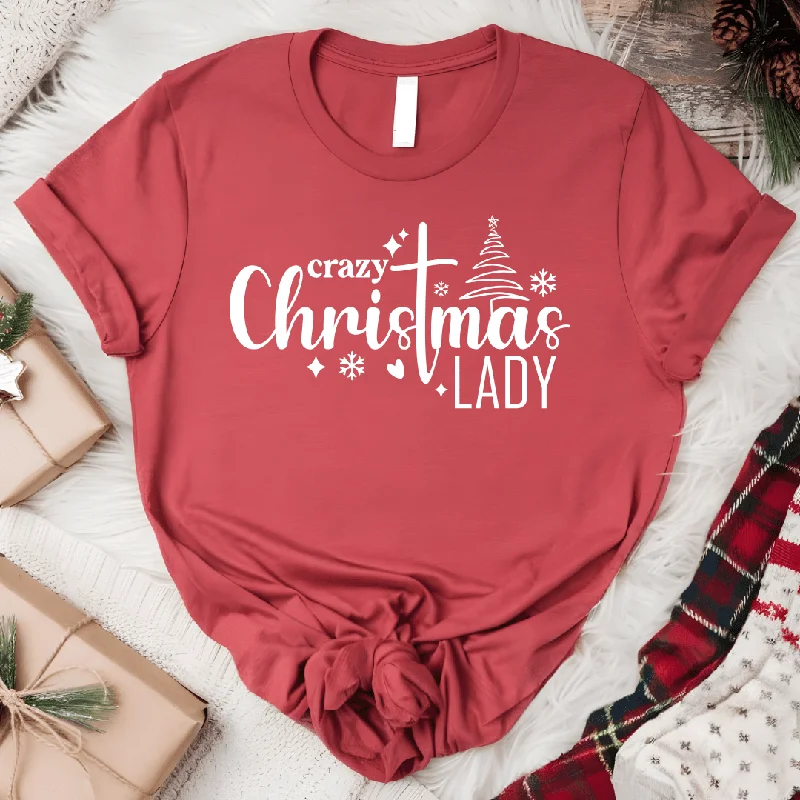 Can't Miss Crazy Christmas Lady Graphic Tee