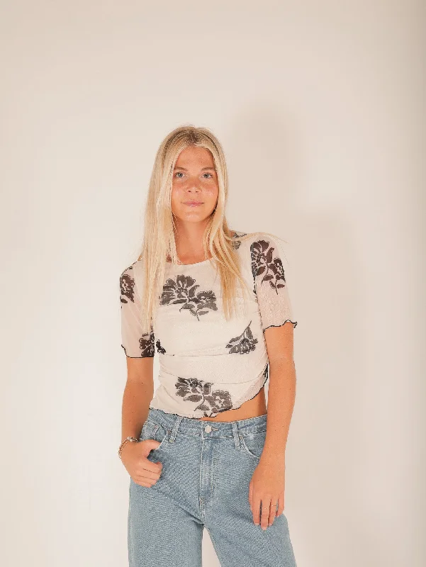 Epic Deals Gardenia Mesh Top