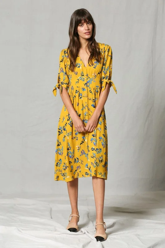 The Best Prices Floral Print Button Down Dress