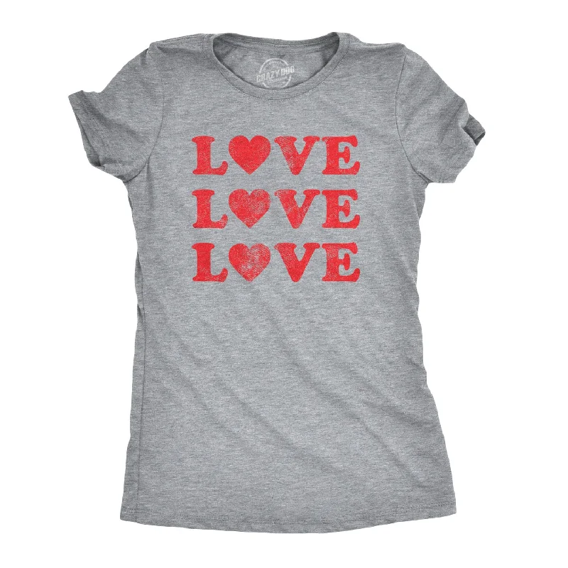 Deal Zone Love 3 Hearts Women's T Shirt