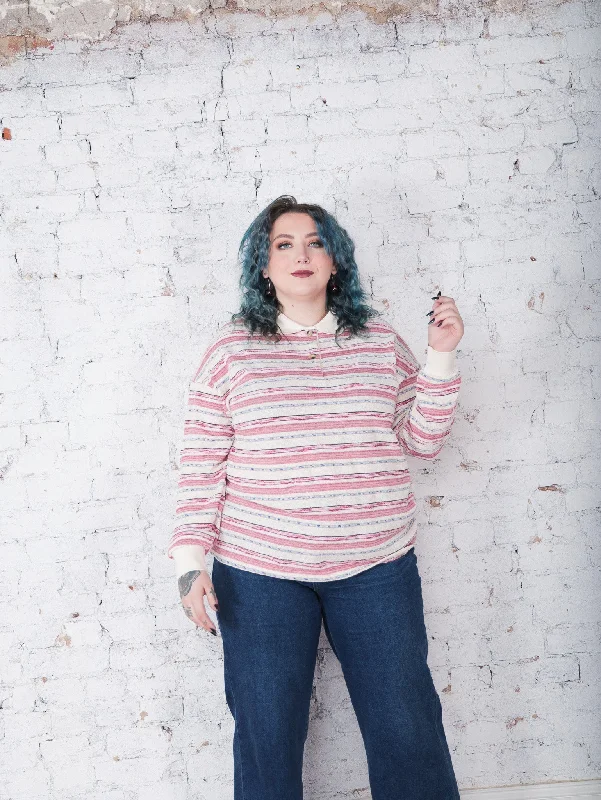 Exclusive Offers Dayna Striped Collar Top