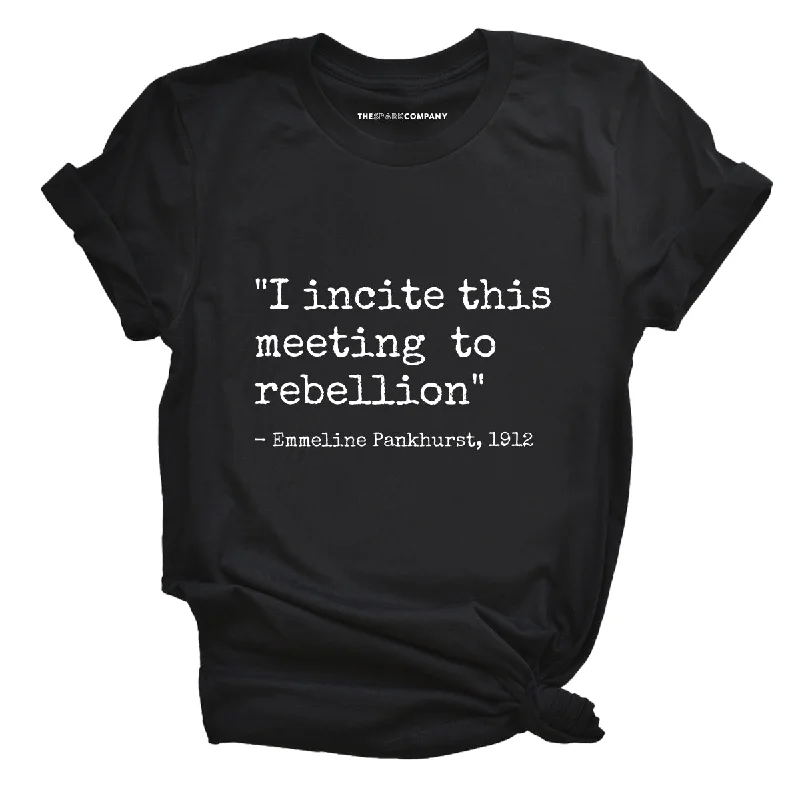 Weekend Bargains to Sizzle I Incite This Meeting To Rebellion Feminist T-Shirt