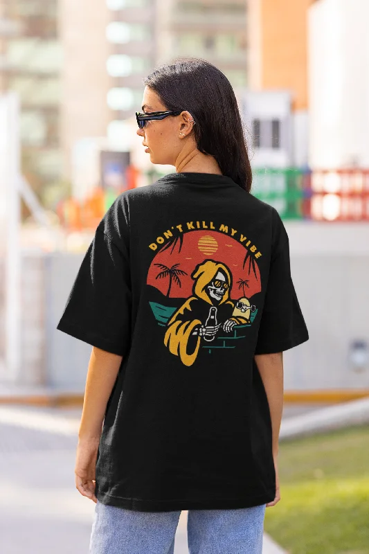Limited Time Offer Don't Kill My Vibes (Double Sided Print): Minimal HALF-SLEEVE T-SHIRT Limited Time Offer Don't Kill My Vibes (Double Sided Print): Minimal HALF-SLEEVE T-SHIRT