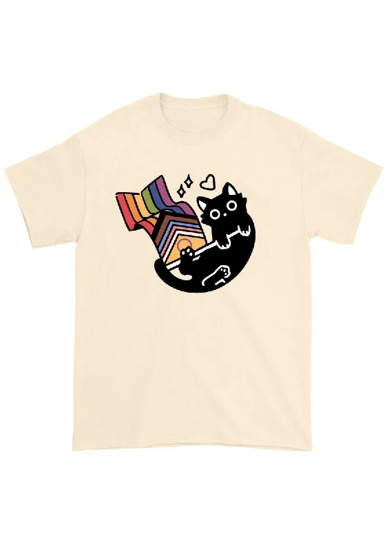 Special Buy Rainbow Black Cat Chunky Shirt