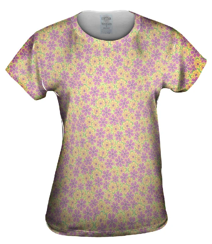 Weekend Bargains Galore Flower Garden Purple Green Soft