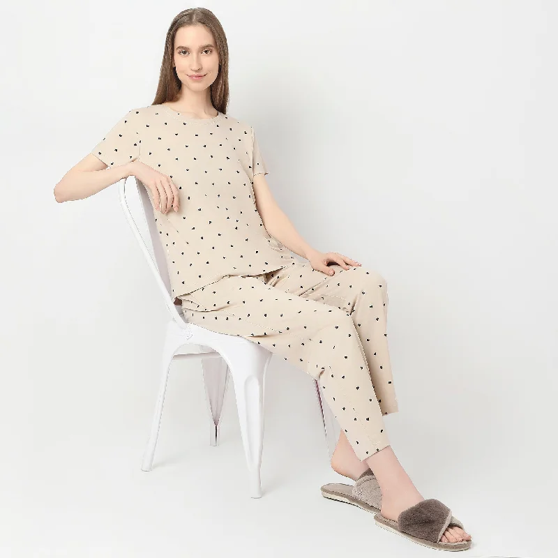 Weekend Specials to Indulge In Regular Fit Printed Lounge T-Shirt