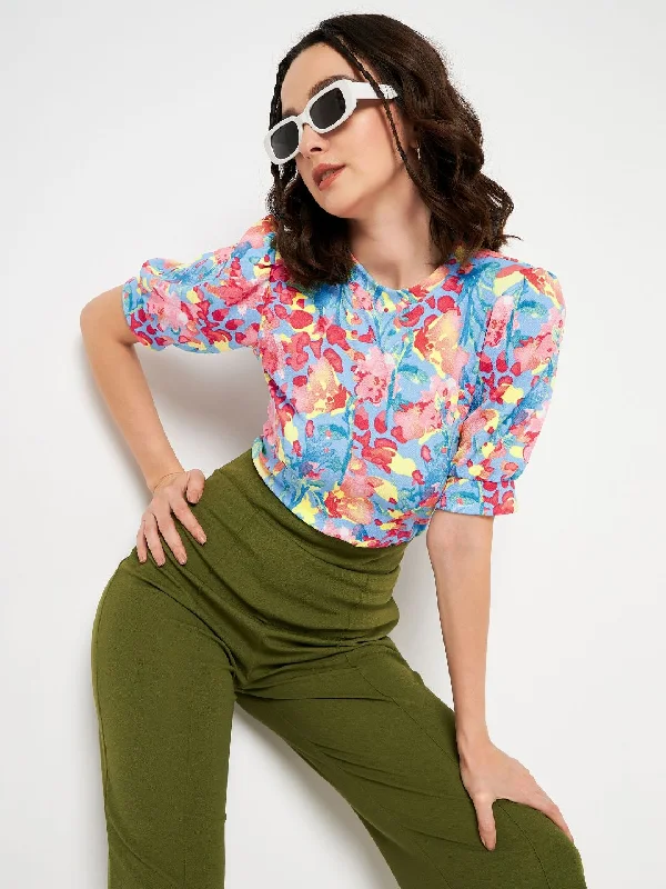 Flash Sale Cotton Stretchable Puff Sleeve Top