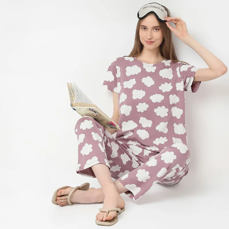 Weekend Extravaganza: Shop Now Regular Fit Printed Lounge T-Shirt
