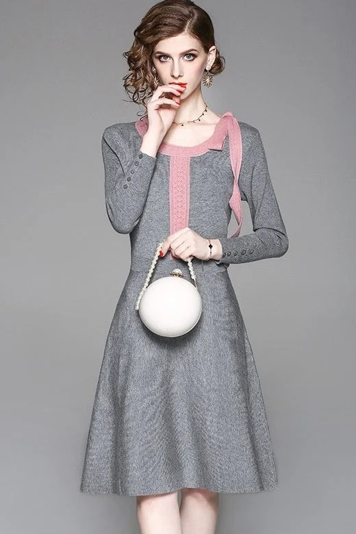 Don't Miss Out Tencel Dress W/ Shoulder Tie
