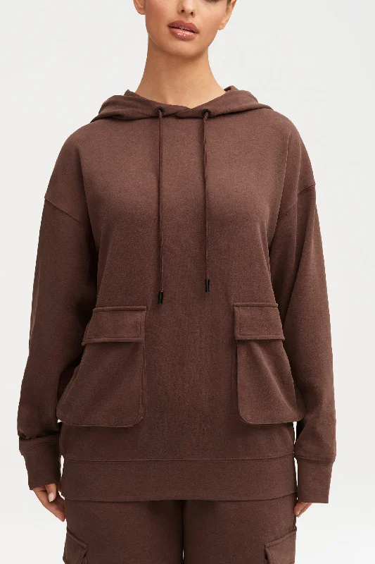 Limited Time Discount Demi Cargo Pocket Hoodie - Brown