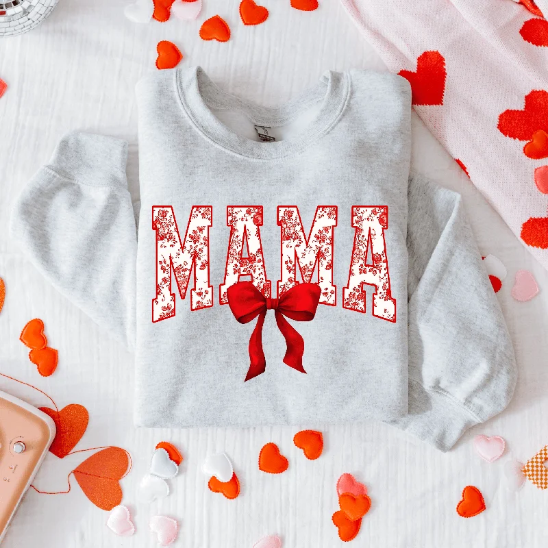 Quick Sale Red Mama Bow Sweatshirt