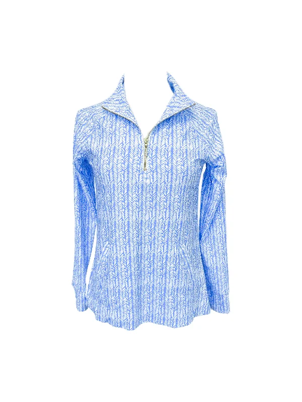 Don't Delay Parker Pullover Ferns Cornflower Blue