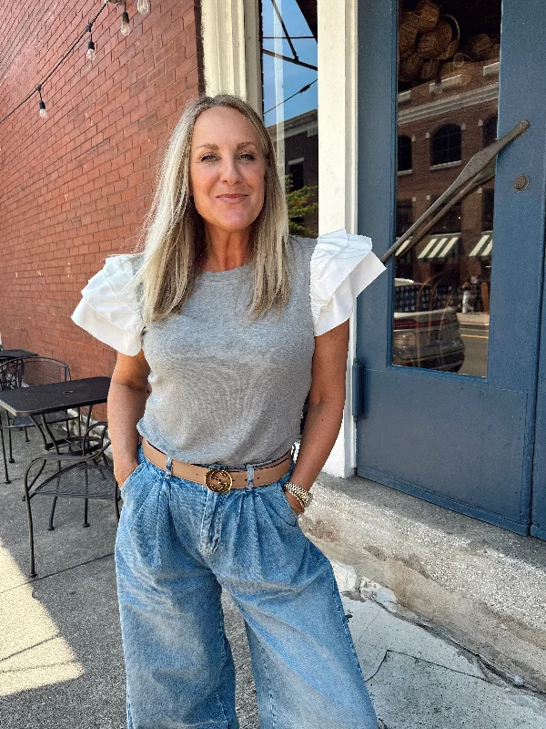 Weekend Offers That Amaze Freya Wing Top - Grey
