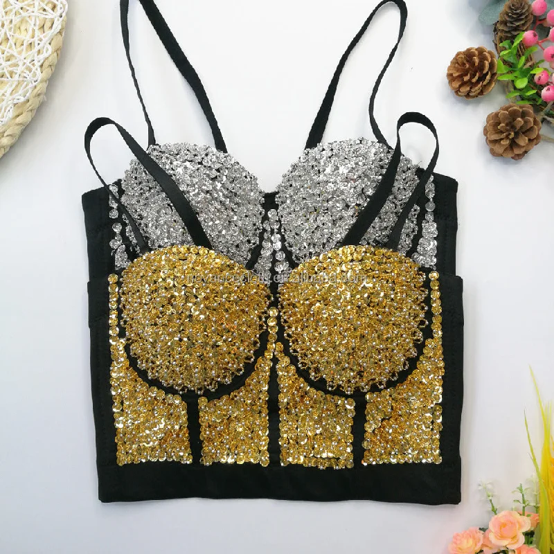Weekend Offers That Sizzle Alibaba Trends Girl Rhinestone Tank Top Rhinestone Women Sex Tube Top Vest For Women Camisole Bustier Corset Couture Crop Tops