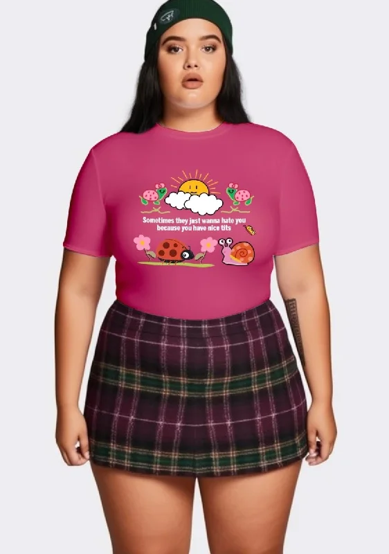 Weekend Discounts to Indulge In Curvy They Just Hate You  Baby Tee