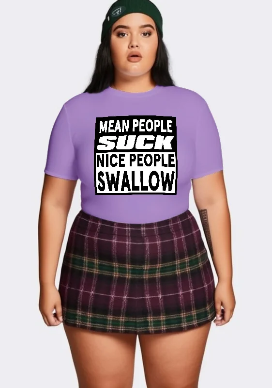 Stock Up and Save Curvy Nice People Swallow Baby Tee