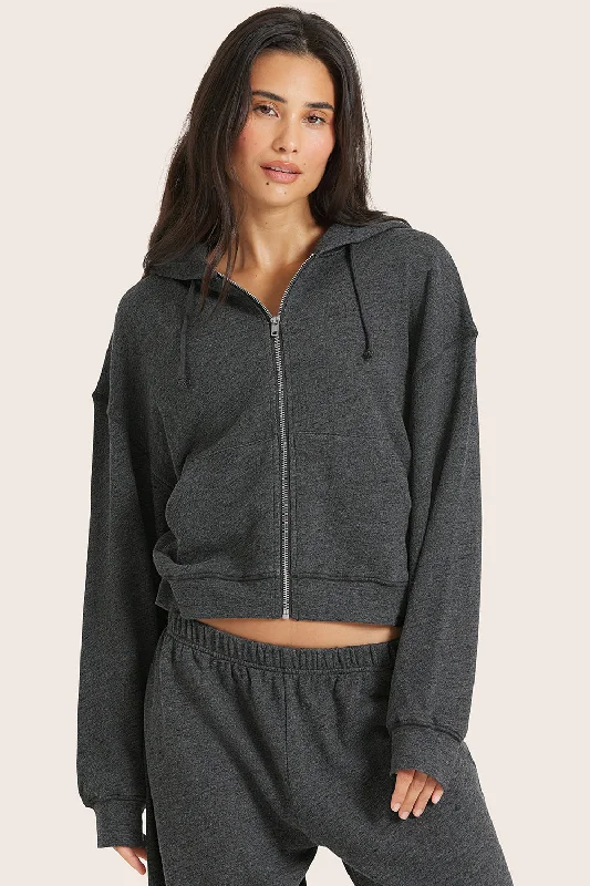 Exclusive Savings LIGHTWEIGHT SWEATS CLASSIC ZIP HOODIE - PEPPER HEATHER GREY