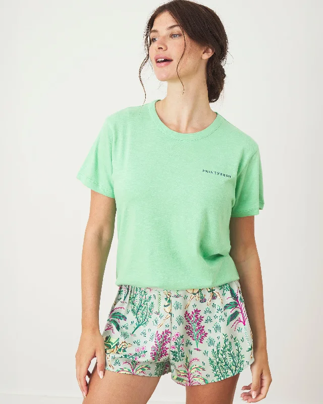 Limited Stock Live On The Bright Side - Oversized Graphic Tee - Avocado