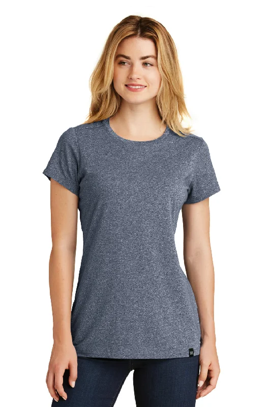 Price Meltdown New Era Womens Heritage Short Sleeve Crewneck T-Shirt - True Navy Blue Twist - Closeout