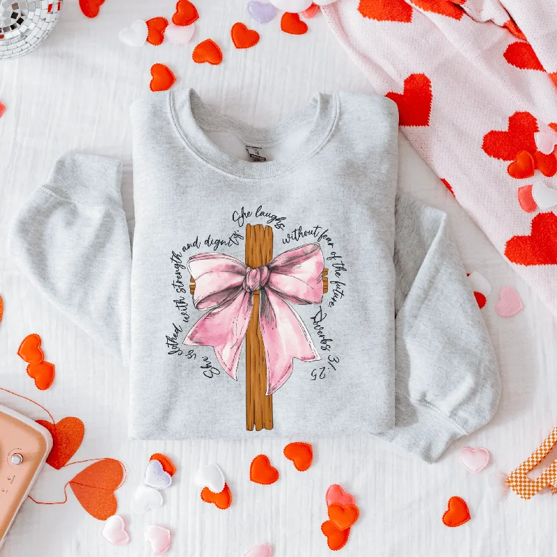 Weekend Discounts to Enjoy Cross with Bow Sweatshirt