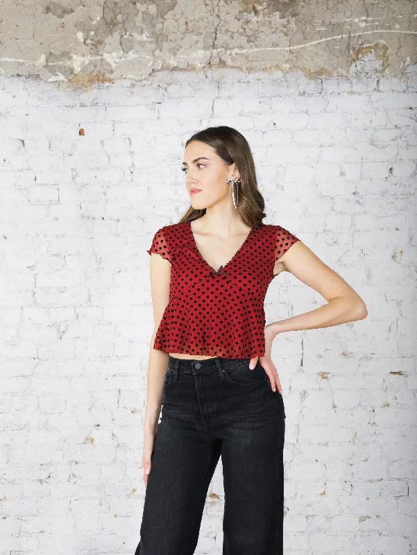 Weekend Deal Arielle Polka Dot Top