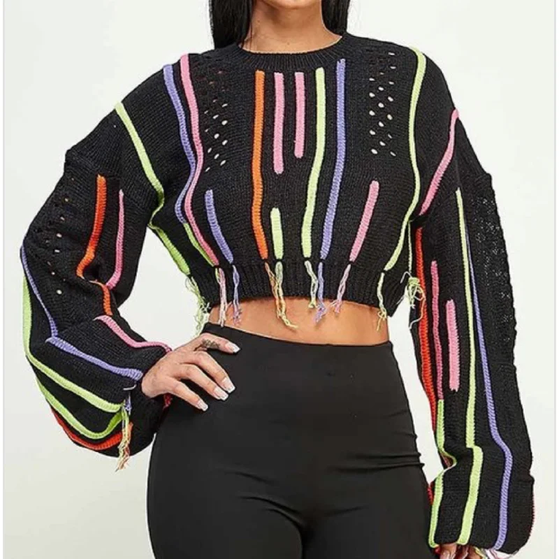 Special Buy Colors strings crop sweater
