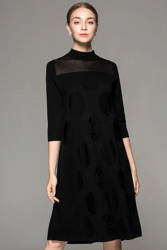 Instant Discount Quarter Sleeve Casual Knit Dress