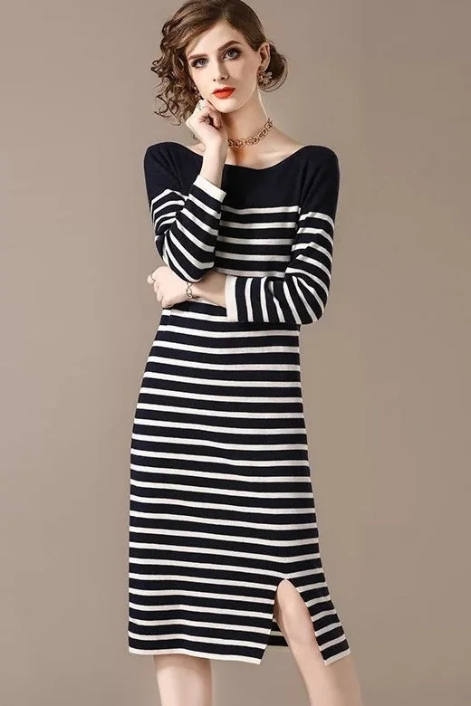New Deal Stripe Sweater Dress