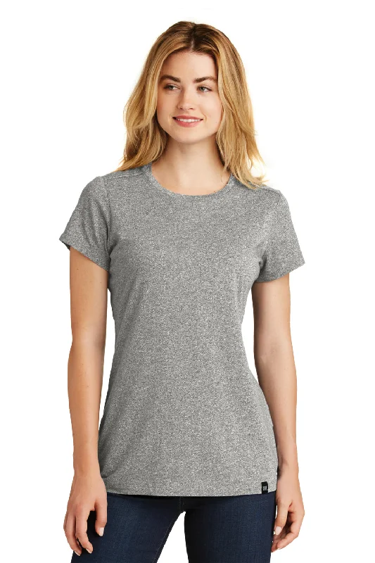 Price Blitz New Era Womens Heritage Short Sleeve Crewneck T-Shirt - Light Graphite Grey Twist - Closeout