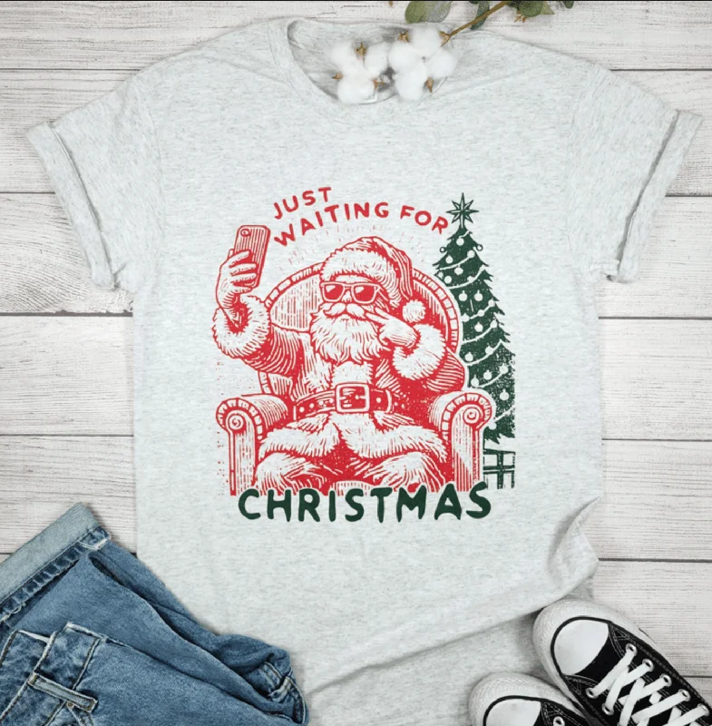 Inventory Reduction JUST WAITING FOR CHRISTMAS Graphic T-shirt