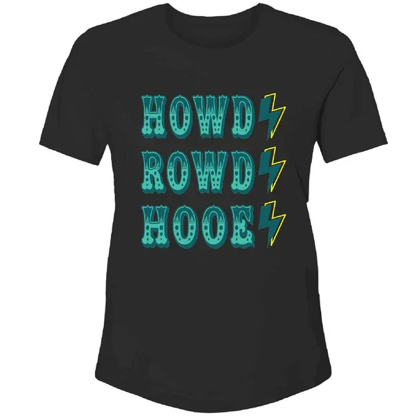 Limited Availability Women's Hooey Howdy Rowdy Hooey T-Shirt #HT1634BK