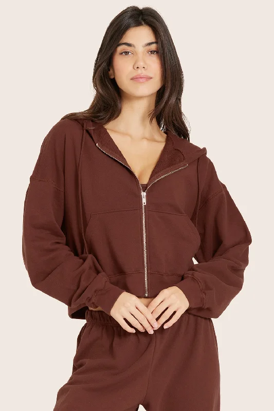 Daily Deals LIGHTWEIGHT SWEATS CLASSIC ZIP HOODIE - COLA