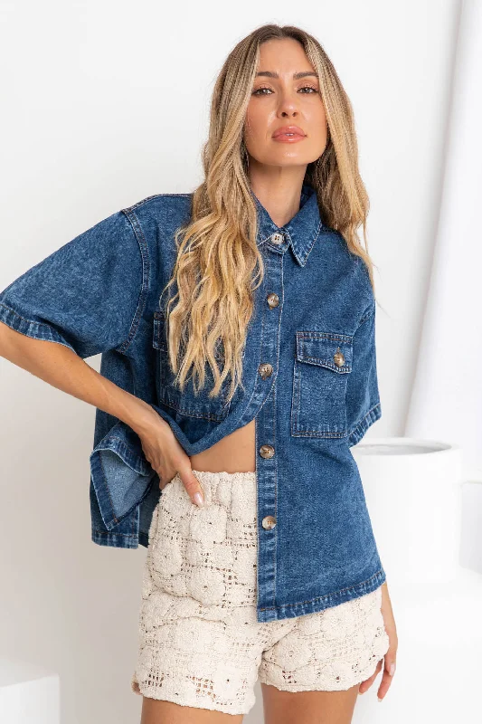 Daily Specials Selene Denim Shirt - Dark Wash