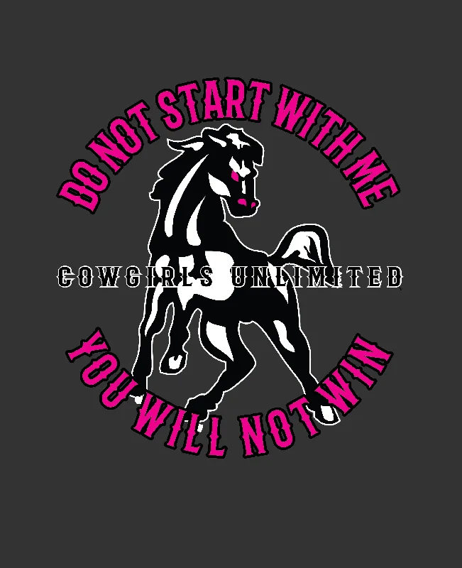 Best Bargains Women's Cowgirls Unlimited Win T-Shirt #CG-1237